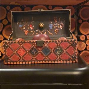 Harry Potter quidditch balls in trunk.